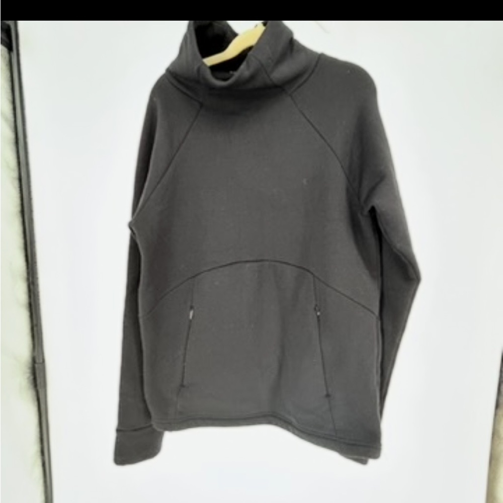 Athleta Altitude Polartec Funnel Neck Sweatshirt Black size XXS Active Layer